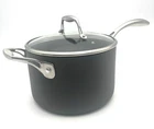 Tramontina 4 Quart Hard Anodized Aluminum Covered Saucepan Nonstick Cookware New. Price: $49.99.