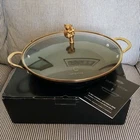 Curtis Stone 12" Casserole Saut Pan With Koala Lid Knob Black & Gold New. Price: $43.95.