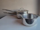 Cuisinart Lot Of Saucepans Lid Stainless Steel 7195-18 2.5 Qt & 719-16 1.5 Used. Price: $34.95.