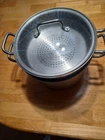 Chefs Stainless STEEL18/10 Large Pasta Cooker With 2 Strainers Glass Lid Used. Price: $45.00.