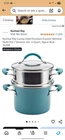 Rachel Ray Cucina Hard Porcelein Enamel Non-stick Multi-pot Steamer Set, 3 Quart New. Price: $40.00.
