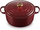 Creuset Enameled Cast Iron Signature Round Dutch Oven 7.25 Qt Garnet New. Price: $449.95.