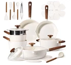 Carote 22-PIECE Pots And Pans Set, Ceramic Nonstick Cookware With Steamer,in New. Price: $60.15.