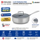Brand New Zwilling Clad Cfx 3-QT Ceramic Nonstick Saute Pan Stainless Steel. Price: $109.00.