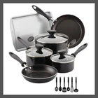 Farberware 15PC Aluminum Cookware Set 350F Black Reliance Prestige Tools Pot Pan New. Price: $45.99.