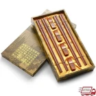 Handmade Wooden Chopsticks Set Carved Design Reusable Dishwasher Safe Gift New. Price: $19.98.