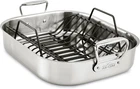 All-clad Stainless Steel Roaster With Nonstick Rack, 16X13X5 Inch, 600F Safe New. Price: $377.99.