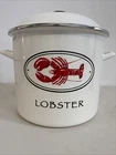 Creuset Enameled-steel Lobster Stock Pot White 18 Quart Sea Food Boil New. Price: $234.00.