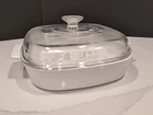 Corning Ware M-10-GR-B Cooker Grill Covered 10" Casserole Domed Pyrex Lid A-12-C New. Price: $22.50.