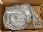 The Cellar All-in-one Pan, Lid, Steamer Insert With Spatula Light Gray Ceramic New. Price: $50.00.