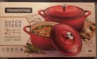 Tramontina, 2-PK Enameled Cast Iron Dutch Oven Lid, Red New. Price: $120.00.