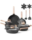 Vevor 17 Piece Pots And Pans Set Granite Nonstick Kitchen Cookware Induction New. Price: $82.99.