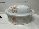 Andrea "country Flowers" Casserole Baking Dish #9229 Large Quart Covered Oval Used. Price: $30.00.