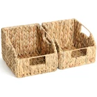2-PACK Wicker Basket Set Water Hyacinth Pantry Organizers Storage Handle New. Price: $38.97.