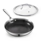 Cooks Standard Hybrid Nonstick Frying Pan, 8-INCH With Lid, Silver New. Price: $190.29.