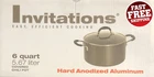 Invitations Easy Efficient Cooking Nonstick 6 Quart Chili Soup Broth Stew Pot New. Price: $44.99.