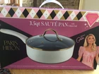 3.5 Saute Pan With Glass Lid Paris Hilton Ceramic Nonstick Induction Bottom New. Price: $14.99.