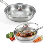 Pcs 10.24" 11.81" Titanium Pan Set, Hammered With Lid For Cook... New. Price: $136.79.