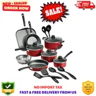 Tramontina Primaware 18 Piece Non-stick Cookware Set, Red New. Price: $35.26.