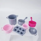 Barbie Doll House Accessories Kitchen Items Cupcake Pan Strainer Pots Cook Wear Used. Price: $6.95.