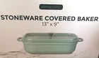 Nib Servappetit Teal 13 X 9 Stoneware Covered Baker Dish Pan & Lid. Price: $33.74.