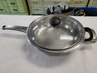 Used Cookware System Nutri-max T304S 11" Skillet Pan Stainless With Glass Lid. Price: $89.99.