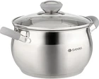 Modern Stainless Steel Stock Pot With Glass Lid Induction 3 Quart Dishwasher New. Price: $43.62.