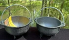 2 Vtg Lodge Seasoned Cast Iron Country Kettle Small Soup 1 Pint Brand New -ba. Price: $55.00.