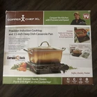 Copper Chef Xl Induction Cooktop & 11" Deep Dish Casserole Pan Fryer - Open Box. Price: $99.99.