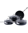 All-clad Hard Anodized Expert Nonstick Cookware Set, -7 Piece Pots And Pans Used. Price: $293.90.
