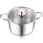 E-far 6 Qt Tri-ply Stainless Steel Stock Pot W/ Glass Lid Induction Ready New. Price: $68.08.