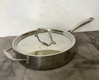Tramontina 3 Qt Tri-ply Clad Covered Deep Saute Skillet Pan Lid Stainless Steel Used. Price: $44.99.