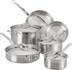 Probond 10-PIECE Professional Clad Stainless Steel Cookware Set, Induction Ready New. Price: $1331.99.