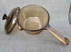 Vintage Vision Pyrex Corningware Amber 1L Glass Cooking Pot W/ Spout And Lid Usa Used. Price: $19.99.