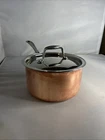 Martha Stewart Everyday Copper 1.8 Quart Sauce Pan With Lid Used. Price: $64.00.