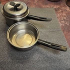Thermo-core 2X Sauce Pans Bowtie Lid 18-8 Stainless Steel Wooster Ohio Used. Price: $40.00.