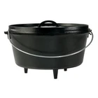 Lodge L14DCO3 Pre Seasoned Cast Iron Deep Camp Dutch Oven With Lid 10 Qt Size New. Price: $133.98.
