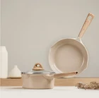 13 Piece Ceramic Nonstick Cookware Set Toxic Taupe All Stove Compatible New. Price: $79.00.