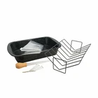 Granite Ware Black Rectangle Roaster With Non-stick V-rack Plus Accessories New. Price: $49.95.
