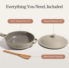 Our Place Large Always Pan 12.5 Ceramic Nonstick Lid Steam New. Price: $110.00.