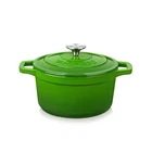 Vancasso Enameled Cast Iron Dutch Oven, 2.5 Green Qt-round, New. Price: $59.70.