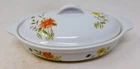 Andrea "country Flowers" Casserole Baking Dish #9230 Half Quart Covered Oval Used. Price: $24.50.