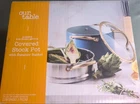 Our Table 5 Qt Aluminum Nonstick Covered Stock Pot W/ Steamer Basket Insert New. Price: $27.97.