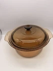 Pyrex Corning Vision Ware 5 Amber Glass Dutch Oven Stock Pot With Lid Usa Used. Price: $55.00.