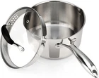 Avacraft Stainless Steel Saucepan With Glass Lid, Strainer 3.5 Qt, Silver New. Price: $81.78.