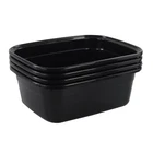 12 Quart Rectangle Plastic Wash / Dishpan Basin Set Of 4 New. Price: $34.02.