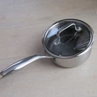 David Burke Geo Clad Tri-ply Stainless Steel 1.5-QT 6.5" Saucepan With Lid New. Price: $39.95.