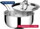 Duxtop Whole-clad Tri-ply Stainless Steel Saucepan With Lid, 3 Quart, Kitchen New. Price: $86.05.