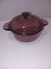 Visions Corningware 1148 Cranberry 1.5 Q Round Casserole Dish With Lid 12 V15C Used. Price: $15.00.