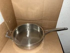 Calphalon RLT5003 Saute Pan Qt 2.8L Stainless Steel With Lid Induction Ready Used. Price: $69.99.